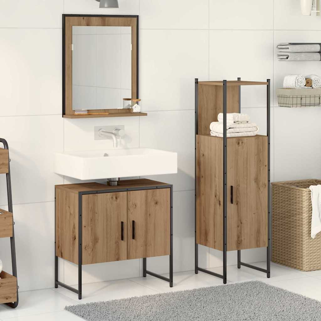 Set di mobili per il bagno 3 pcs Marrone 33 x 33 x 102.5 cm 3334358