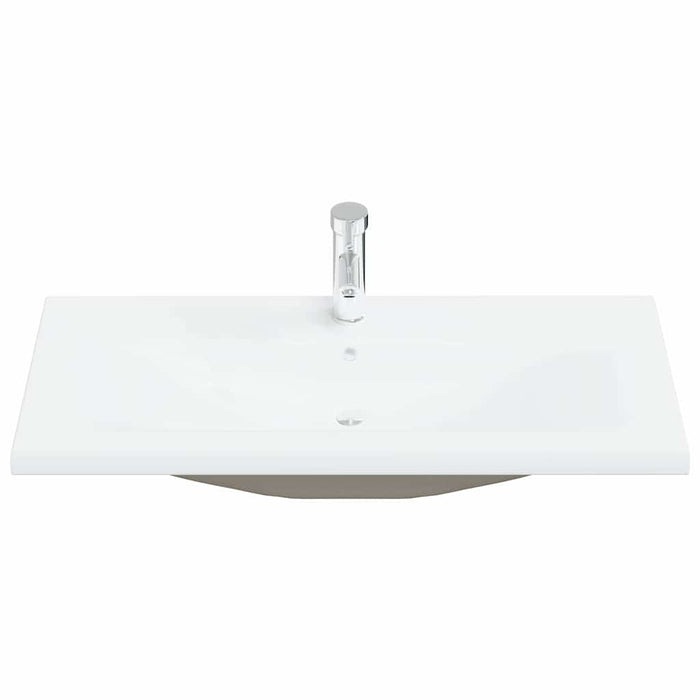 Set di mobili da bagno  5 pezzi in rovere nero legno ingegnerizzato 3334379