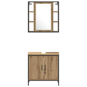 Armadio Bagno  Quercia Artigianale 33x33x185.5 cm Legno Ingegnerizzato 3334384