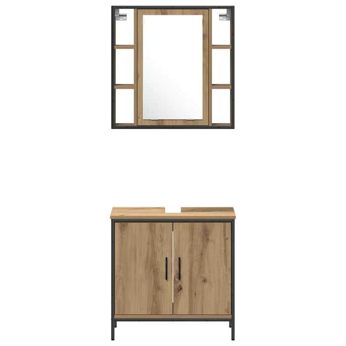 Armadio Bagno  Quercia Artigianale 33x33x185.5 cm Legno Ingegnerizzato 3334384