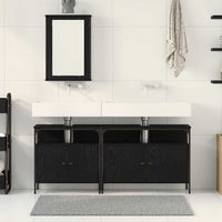 Unità da Bagno 3 pcs Nero 80 x 30 x 60 cm Legno multistrato 3334393