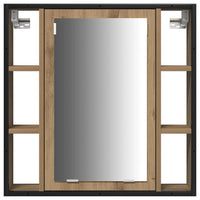 Armadio da bagno  con specchio Set di 3 Rovere artigianale 3334398