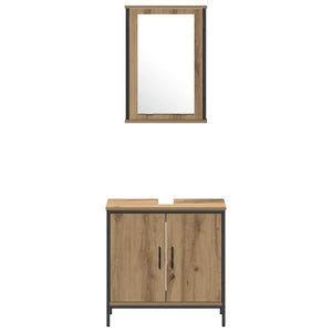 Set di mobili da bagno 3 pezzi in rovere artigianale in legno ingegnerizzato 3334400
