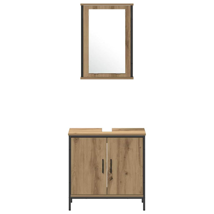 Set di mobili da bagno 3 pezzi in rovere artigianale in legno ingegnerizzato 3334400