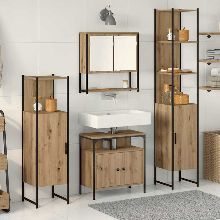 Set di mobili da bagno in 4 pezzi in rovere. 3334407