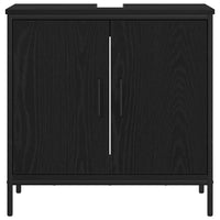 vidaXL Set di mobili per il bagno 4 pcs Nero 33 x 33 x 185.5 cm