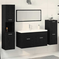 Set di mobili per il bagno 4 pcs Nero 80 x 38.5 x 45 cm 3334418