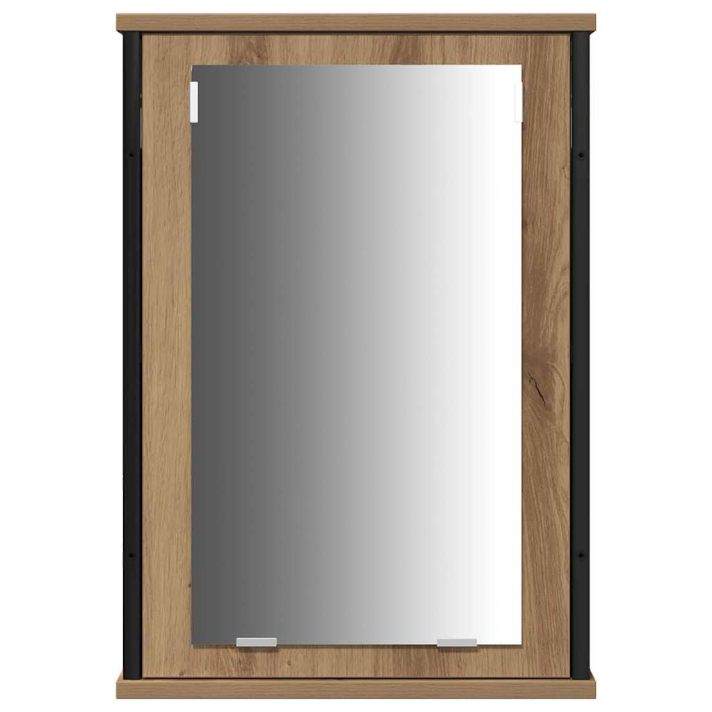 vidaXL Set di mobili per il bagno con porta 4 pcs rovere artigianale