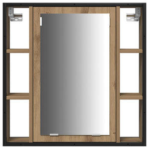 vidaXL Set di Armadi da Bagno con lo scaffale 4 pcs rovere artigianale