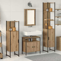 Set di mobili da bagno 4 pezzi in rovere artigianale 3334426