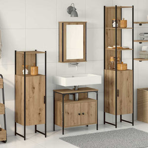 Set di mobili da bagno 4 pezzi in rovere artigianale 3334426