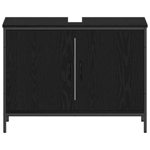 vidaXL Set di mobili per il bagno 4 pcs Nero 33 x 33 x 185.5 cm