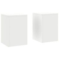 Supporti per piante 2 pcs Bianco 24 x 24 x 35 cm Acciaio 865807