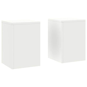 Supporti per piante 2 pcs Bianco 24 x 24 x 35 cm Acciaio 865807
