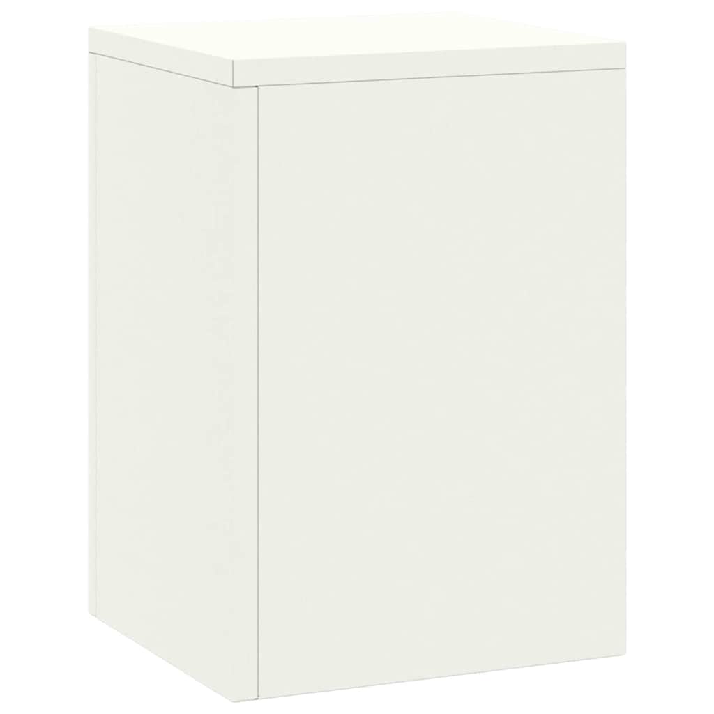 Supporti per piante 2 pcs Bianco 24 x 24 x 35 cm Acciaio 865807