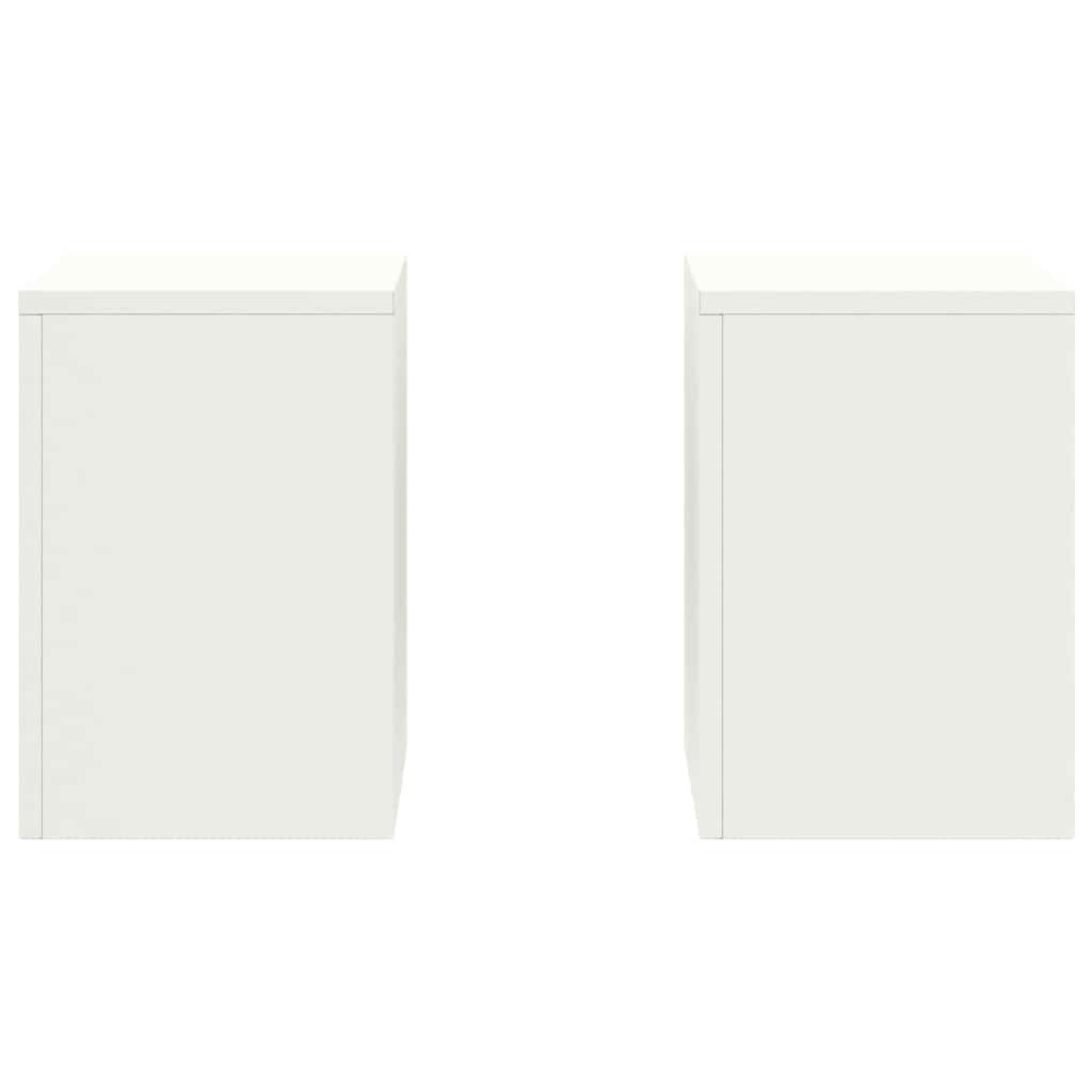 Supporti per piante 2 pcs Bianco 24 x 24 x 35 cm Acciaio 865807