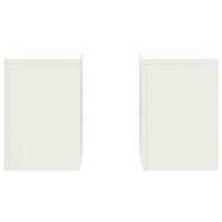 Supporti per piante 2 pcs Bianco 24 x 24 x 35 cm Acciaio 865807