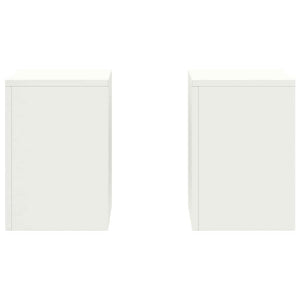 Supporti per piante 2 pcs Bianco 24 x 24 x 35 cm Acciaio 865807