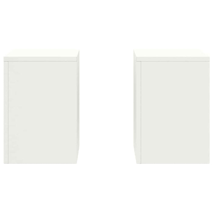 Supporti per piante 2 pcs Bianco 24 x 24 x 35 cm Acciaio 865807