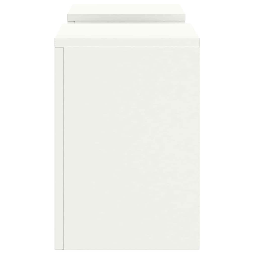 Supporti per piante 2 pcs Bianco 24 x 24 x 35 cm Acciaio 865807