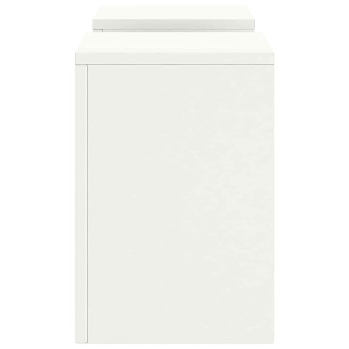 Supporti per piante 2 pcs Bianco 24 x 24 x 35 cm Acciaio 865807