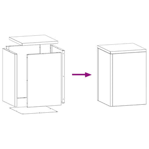 Supporti per piante 2 pcs Argento 24 x 24 x 35 cm 865810