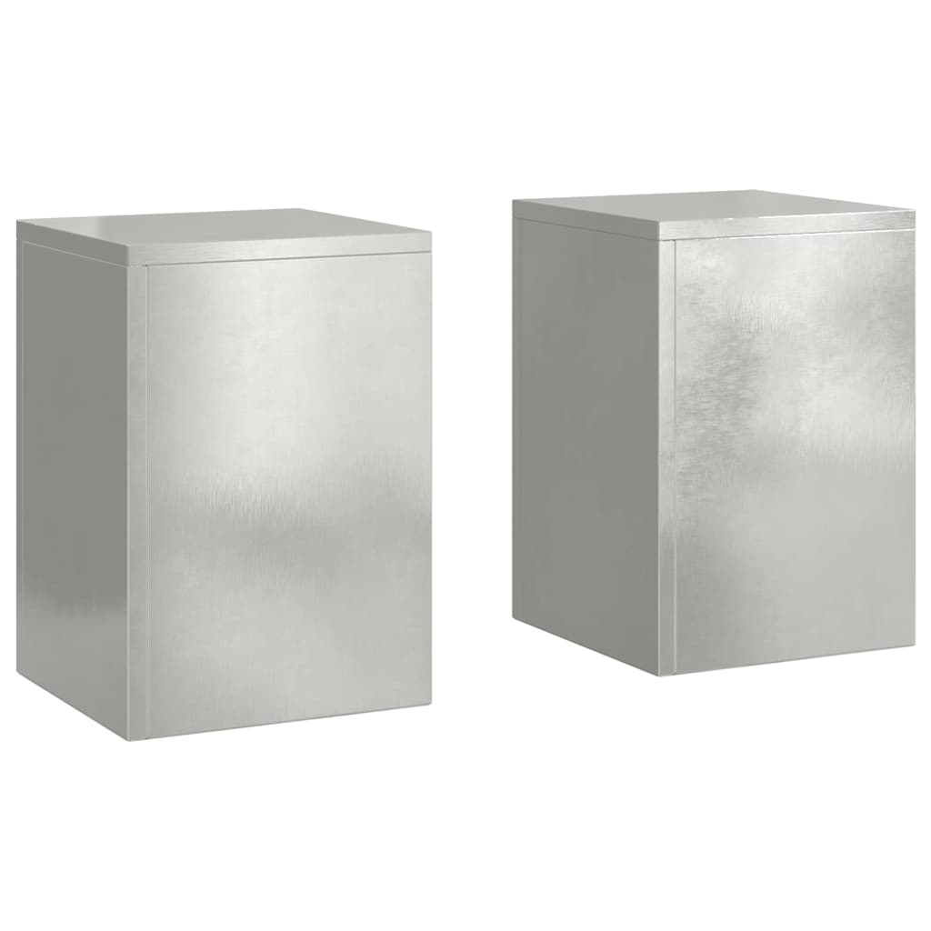 Supporti per piante 2 pcs Argento 24 x 24 x 35 cm 865810