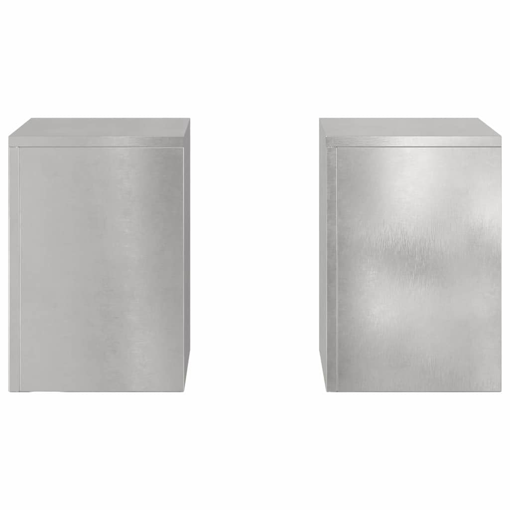 Supporti per piante 2 pcs Argento 24 x 24 x 35 cm 865810