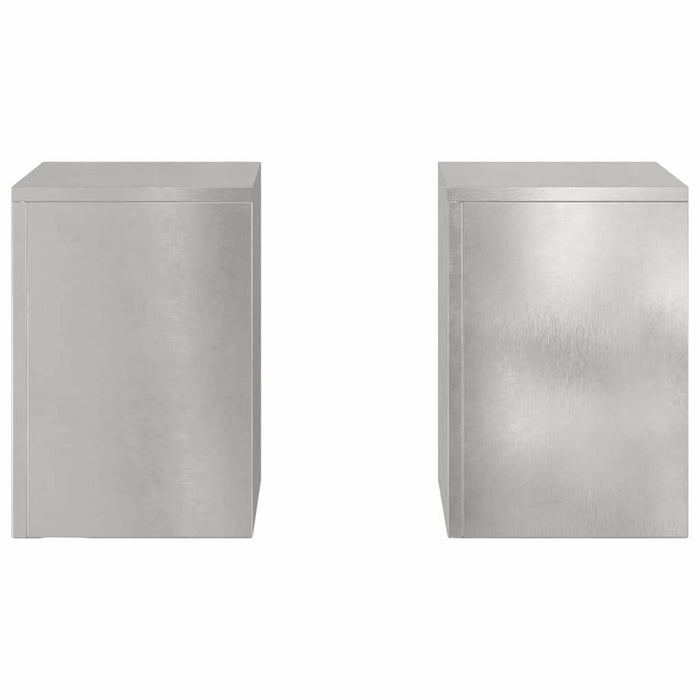 Supporti per piante 2 pcs Argento 24 x 24 x 35 cm 865810