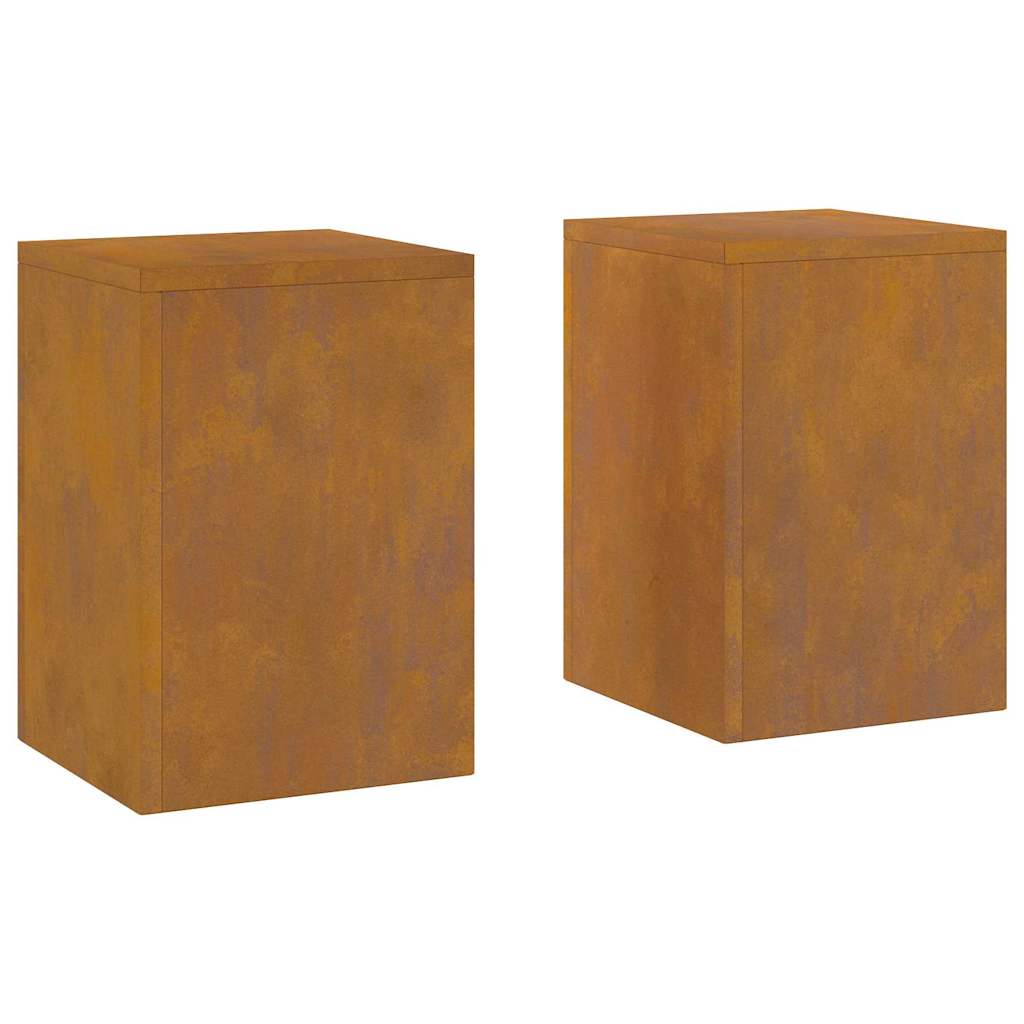 Supporti per piante 2 pcs Ruggine 24 x 24 x 35 cm 865812