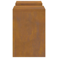 Supporti per piante 2 pcs Ruggine 24 x 24 x 35 cm 865812