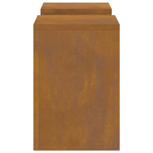 Supporti per piante 2 pcs Ruggine 24 x 24 x 35 cm 865812