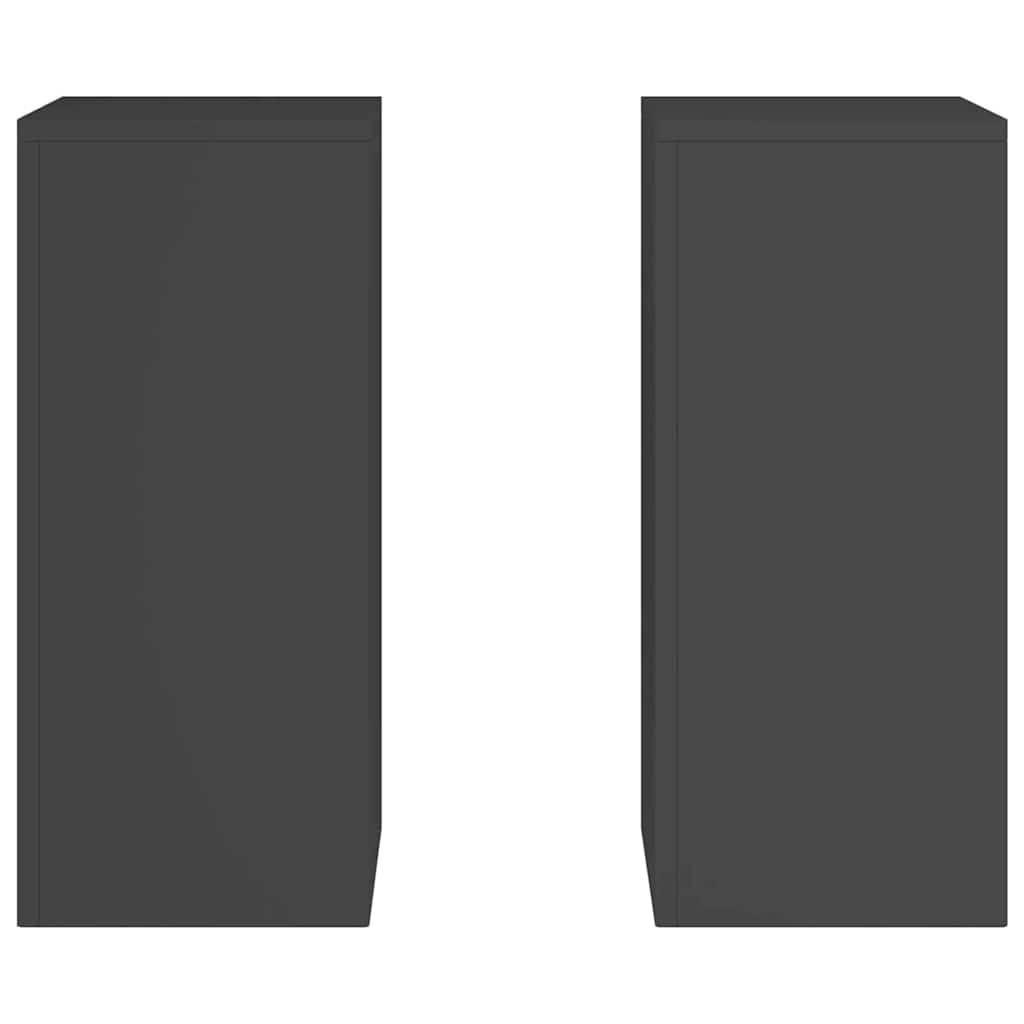 Supporti per piante 2 pcs Nero 24 x 24 x 55 cm Acciaio 865813