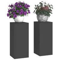 Supporti per piante 2 pcs Nero 24 x 24 x 55 cm Acciaio 865813