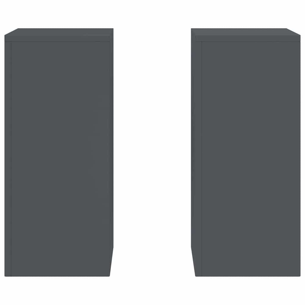 Supporti per piante 2 pcs Antracite 24 x 24 x 55 cm Acciaio 865815