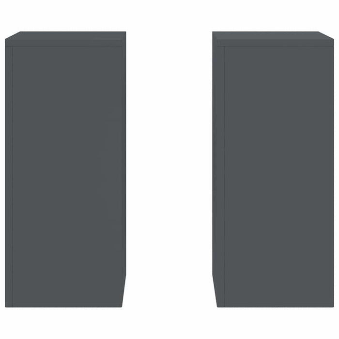 Supporti per piante 2 pcs Antracite 24 x 24 x 55 cm Acciaio 865815