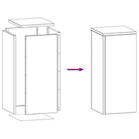 Supporti per piante 2 pcs Oliver verde 24 x 24 x 55 cm Acciaio 865816
