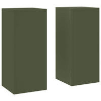 Supporti per piante 2 pcs Oliver verde 24 x 24 x 55 cm Acciaio 865816
