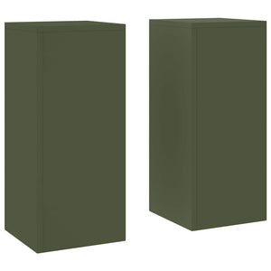 Supporti per piante 2 pcs Oliver verde 24 x 24 x 55 cm Acciaio 865816