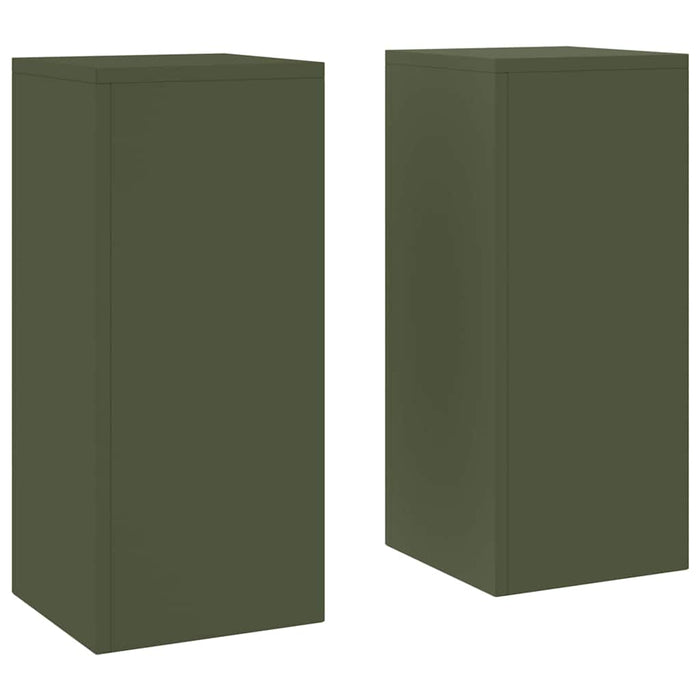 Supporti per piante 2 pcs Oliver verde 24 x 24 x 55 cm Acciaio 865816