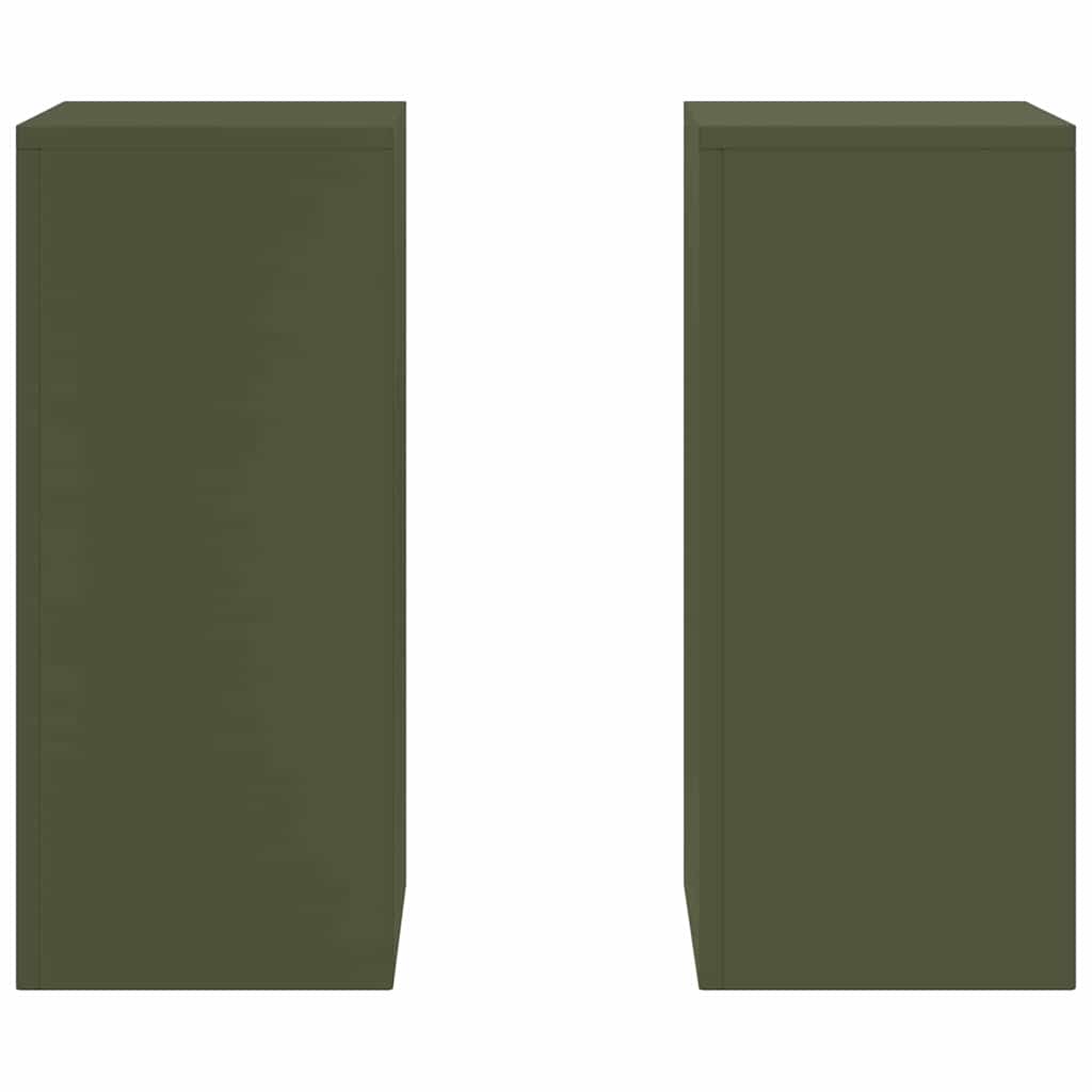 Supporti per piante 2 pcs Oliver verde 24 x 24 x 55 cm Acciaio 865816