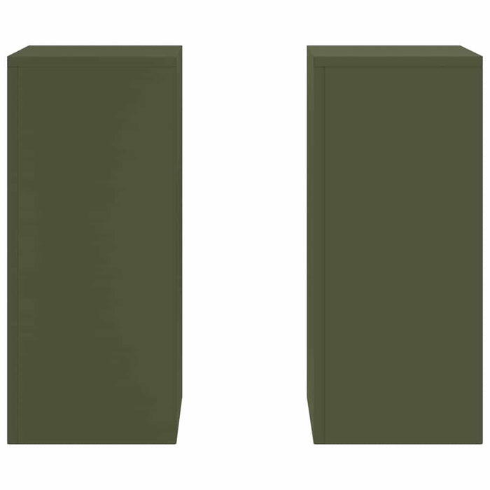 Supporti per piante 2 pcs Oliver verde 24 x 24 x 55 cm Acciaio 865816