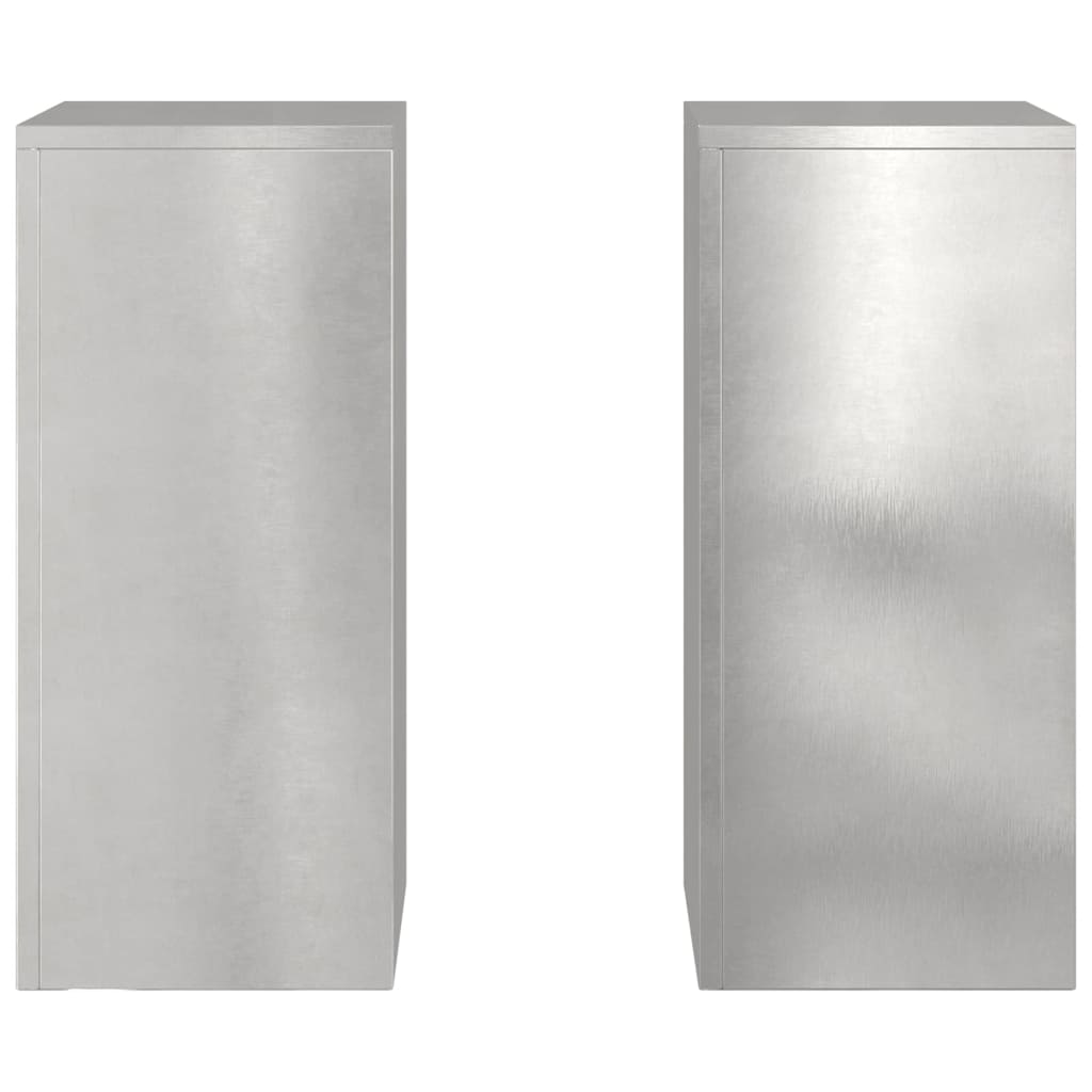 Supporti per piante 2 pcs Argento 24 x 24 x 55 cm 865817