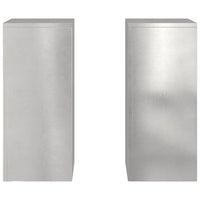 Supporti per piante 2 pcs Argento 24 x 24 x 55 cm 865817