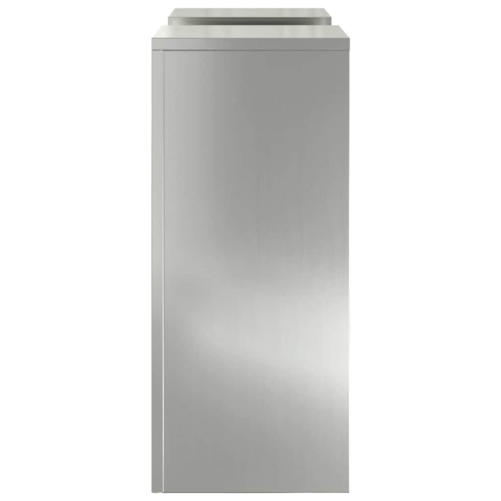 Supporti per piante 2 pcs Argento 24 x 24 x 55 cm 865818