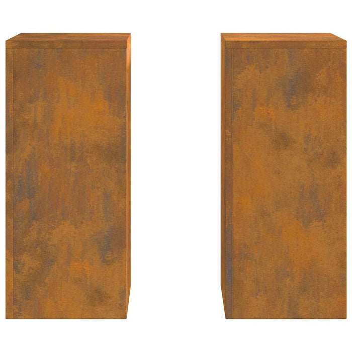Supporti per piante 2 pcs Ruggine 24 x 24 x 55 cm 865819