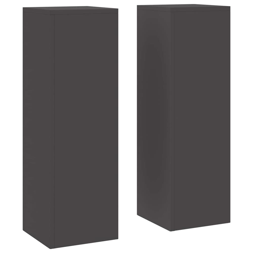 Supporti per piante 2 pcs Nero 24 x 24 x 75 cm Acciaio 865820