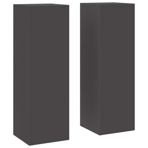 Supporti per piante 2 pcs Nero 24 x 24 x 75 cm Acciaio 865820