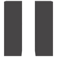 Supporti per piante 2 pcs Nero 24 x 24 x 75 cm Acciaio 865820