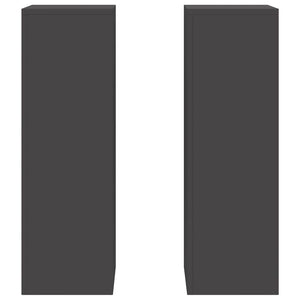 Supporti per piante 2 pcs Nero 24 x 24 x 75 cm Acciaio 865820